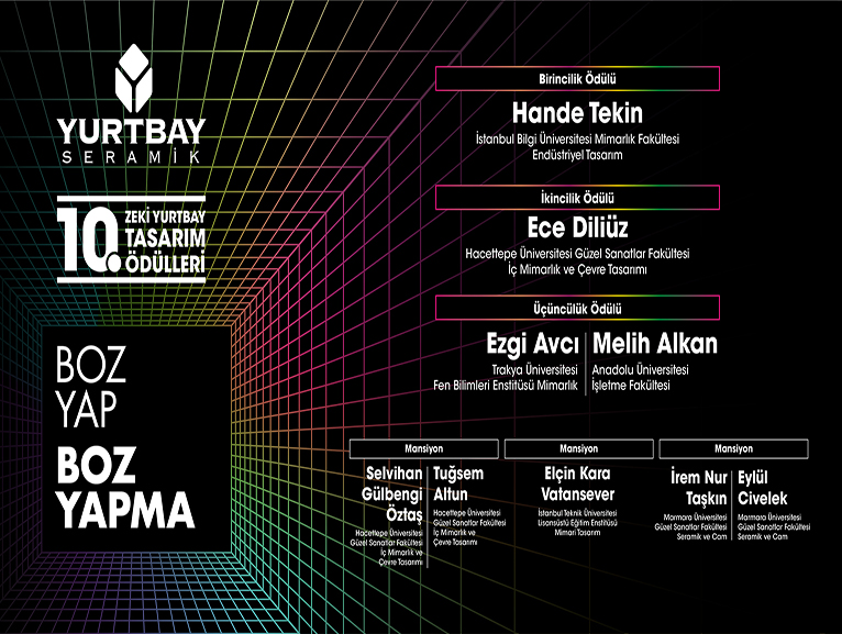 10. ZEKİ YURTBAY TASARIM ÖDÜLLERİ YARIŞMASI KAZANANLARI BELLİ OLDU